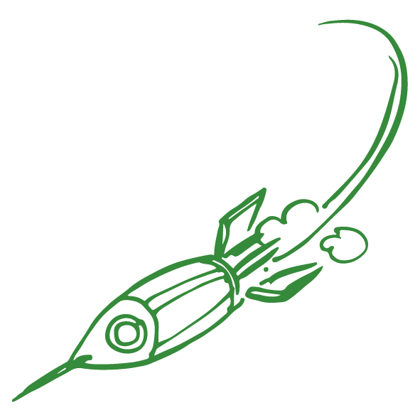 Icon-rakete-in-der-luft